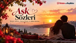Aşk sözleri için gün batımında romantik çift
