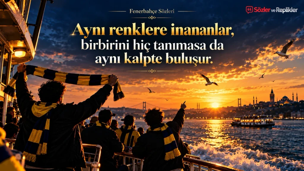 Aynı renklere inananlar, birbirini hiç tanımasa da aynı kalpte buluşur.
