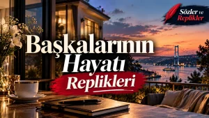 “Başkalarının Hayatı Replikleri” başlıklı, İstanbul Boğazı manzaralı sinematik dizi kapağı