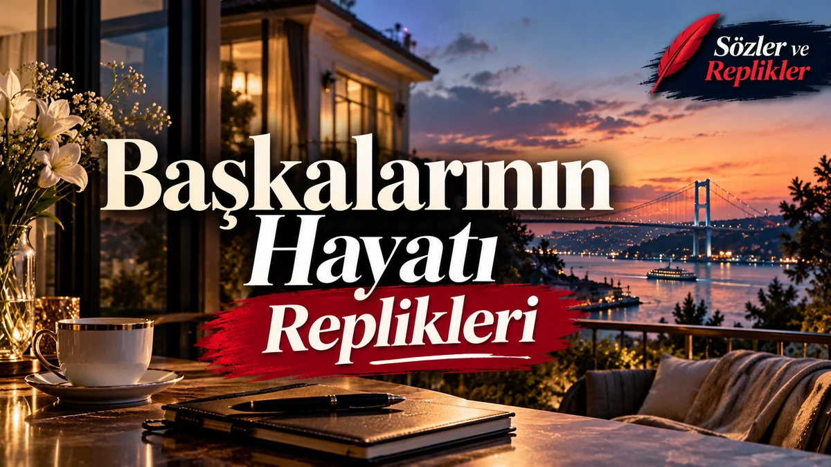 “Başkalarının Hayatı Replikleri” başlıklı, İstanbul Boğazı manzaralı sinematik dizi kapağı