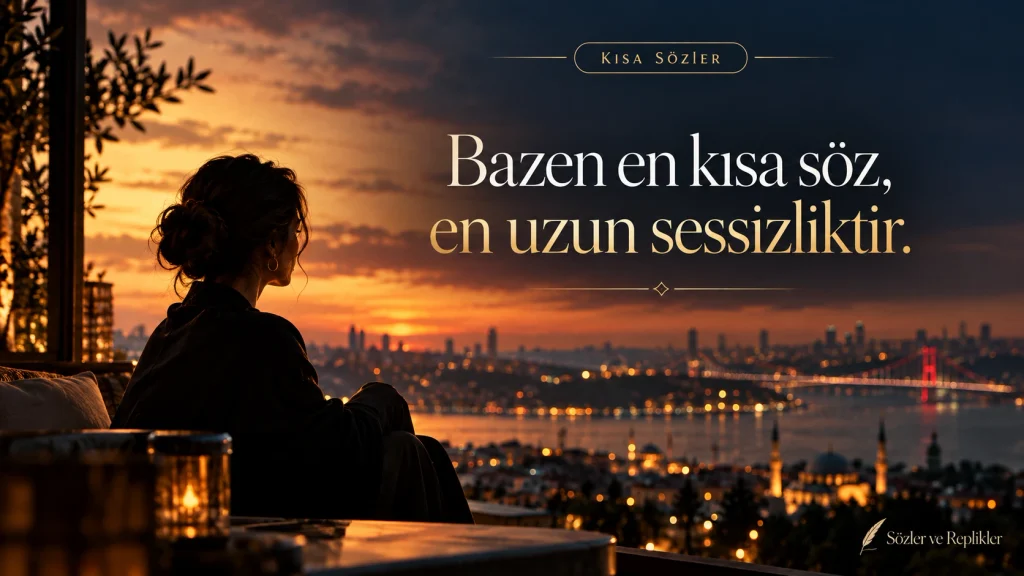 Bazen en kısa söz, en uzun sessizliktir. – Kısa Sözler