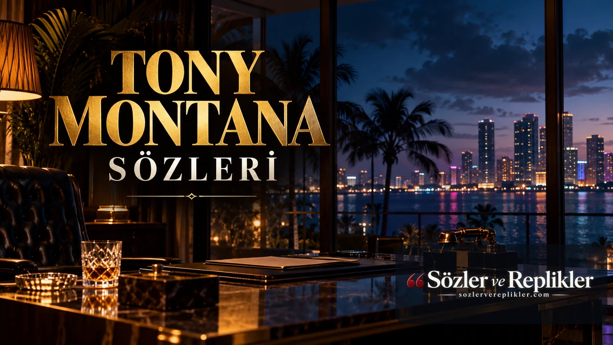 Tony Montana Sözleri – Scarface filminden ilham alan, karanlık Miami atmosferinde sinematik kapak görseli.